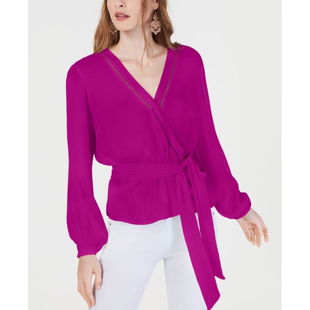 INC International Concepts Gauze Wrap Top